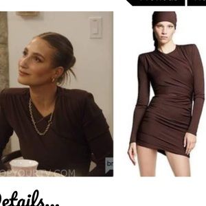 NWT ZARA WOMAN'S DRAPED MINI DRESS Brown / Taupe Size M  8375/408